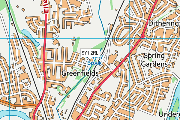 SY1 2RL map - OS VectorMap District (Ordnance Survey)