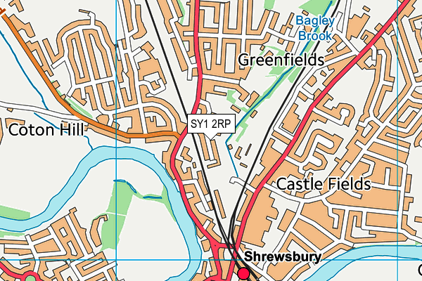 SY1 2RP map - OS VectorMap District (Ordnance Survey)