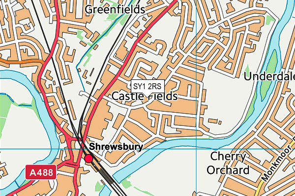 SY1 2RS map - OS VectorMap District (Ordnance Survey)