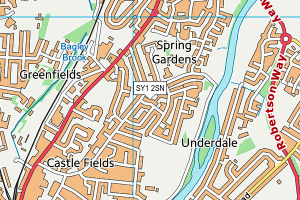 SY1 2SN map - OS VectorMap District (Ordnance Survey)