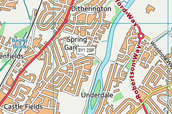 Martin Wilson Primary School map (SY1 2SP) - OS VectorMap District (Ordnance Survey)
