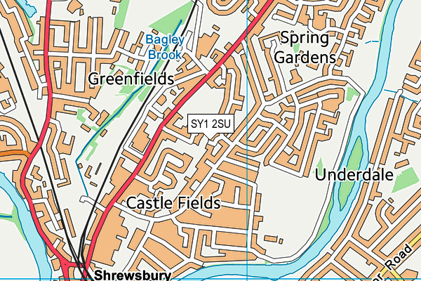 SY1 2SU map - OS VectorMap District (Ordnance Survey)