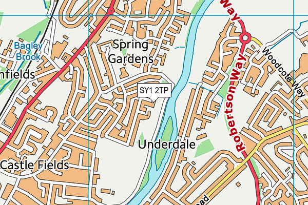 SY1 2TP map - OS VectorMap District (Ordnance Survey)