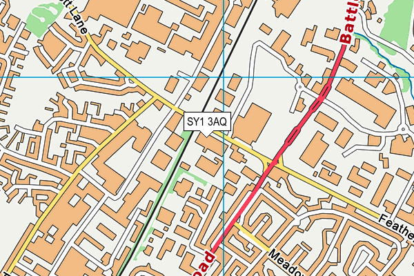 SY1 3AQ map - OS VectorMap District (Ordnance Survey)