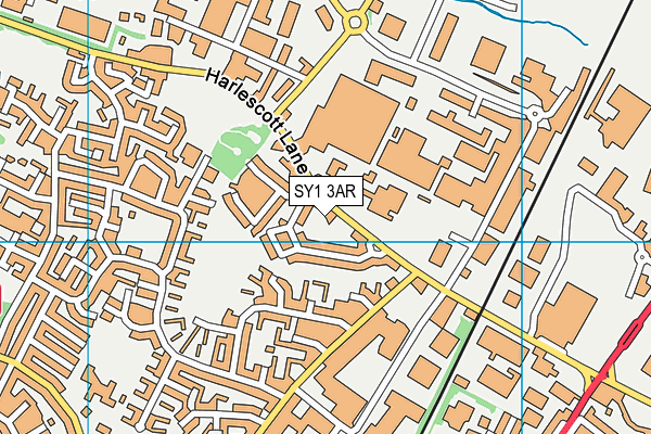 SY1 3AR map - OS VectorMap District (Ordnance Survey)