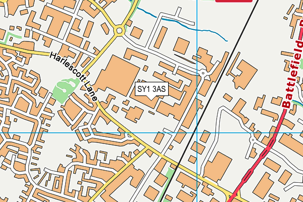 SY1 3AS map - OS VectorMap District (Ordnance Survey)