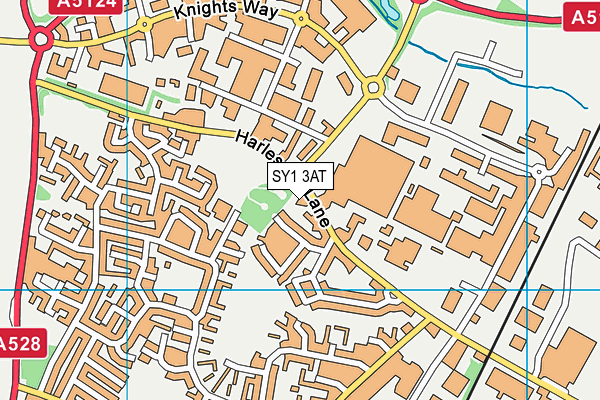 SY1 3AT map - OS VectorMap District (Ordnance Survey)