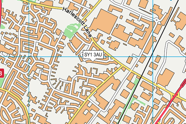 SY1 3AU map - OS VectorMap District (Ordnance Survey)