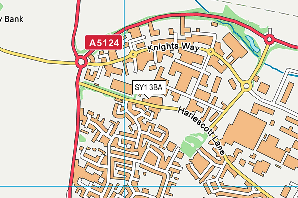 Harlescott House School map (SY1 3BA) - OS VectorMap District (Ordnance Survey)