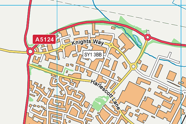 SY1 3BB map - OS VectorMap District (Ordnance Survey)