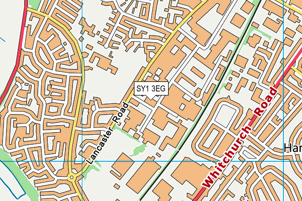 SY1 3EG map - OS VectorMap District (Ordnance Survey)