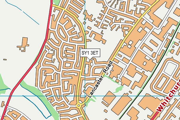 SY1 3ET map - OS VectorMap District (Ordnance Survey)