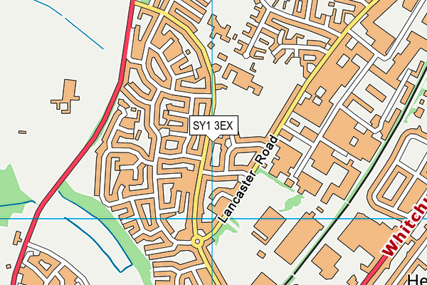 SY1 3EX map - OS VectorMap District (Ordnance Survey)