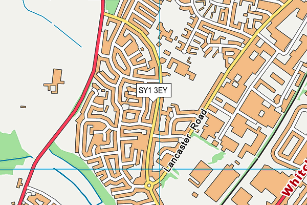 SY1 3EY map - OS VectorMap District (Ordnance Survey)