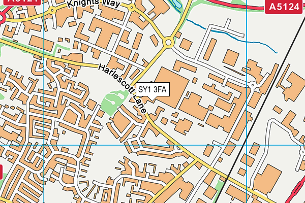SY1 3FA map - OS VectorMap District (Ordnance Survey)