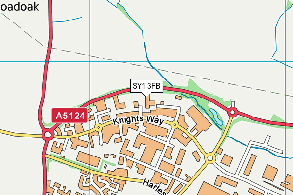 SY1 3FB map - OS VectorMap District (Ordnance Survey)