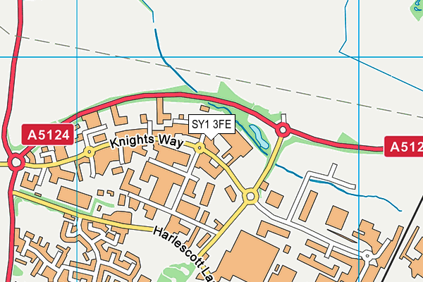 SY1 3FE map - OS VectorMap District (Ordnance Survey)