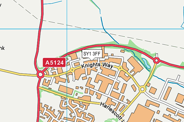 SY1 3FF map - OS VectorMap District (Ordnance Survey)