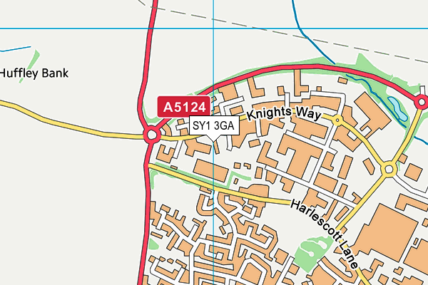 SY1 3GA map - OS VectorMap District (Ordnance Survey)