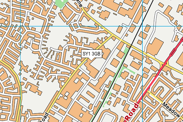 SY1 3GB map - OS VectorMap District (Ordnance Survey)