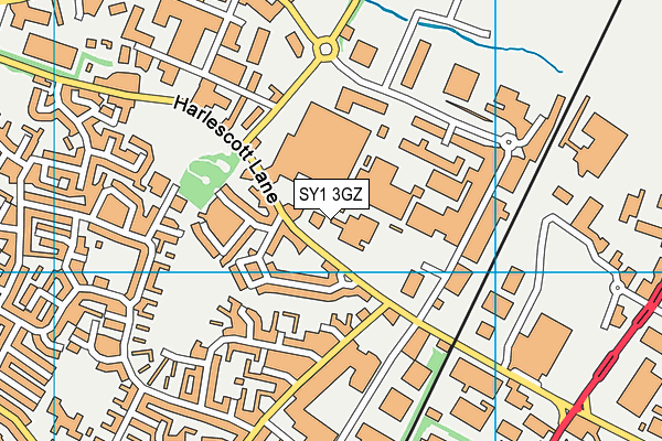 SY1 3GZ map - OS VectorMap District (Ordnance Survey)