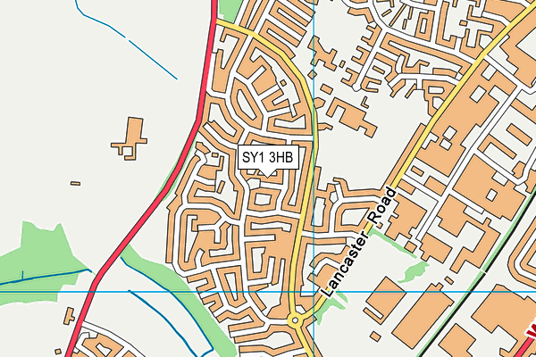 SY1 3HB map - OS VectorMap District (Ordnance Survey)