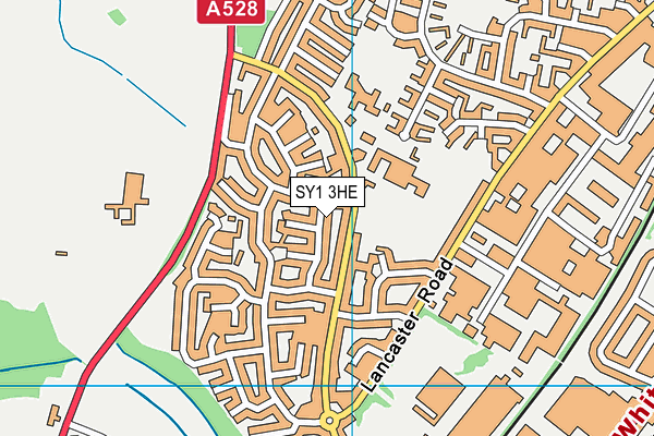 SY1 3HE map - OS VectorMap District (Ordnance Survey)