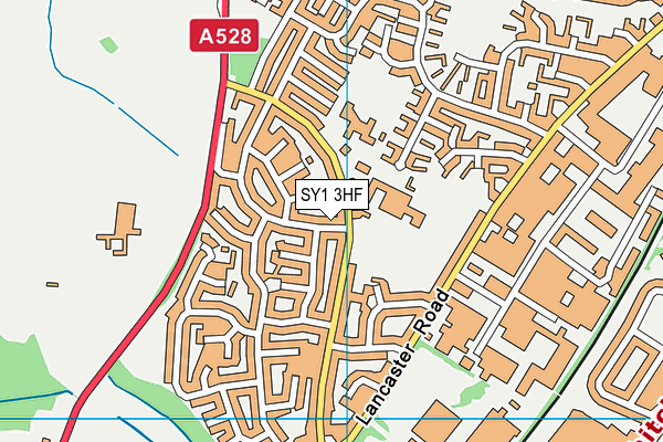 SY1 3HF map - OS VectorMap District (Ordnance Survey)