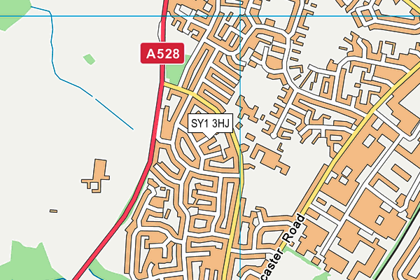 SY1 3HJ map - OS VectorMap District (Ordnance Survey)