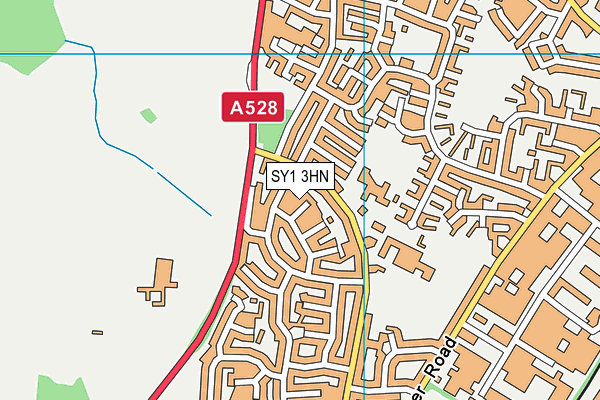 SY1 3HN map - OS VectorMap District (Ordnance Survey)