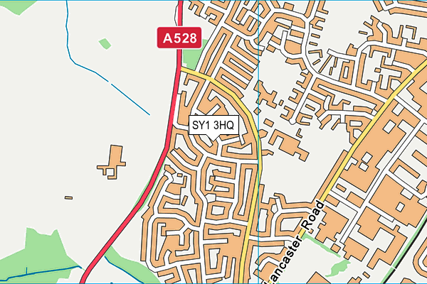 SY1 3HQ map - OS VectorMap District (Ordnance Survey)