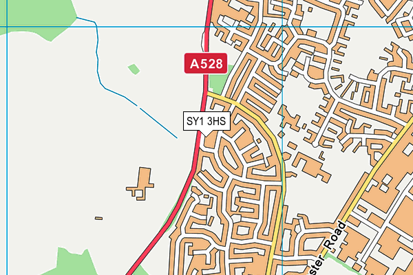 SY1 3HS map - OS VectorMap District (Ordnance Survey)