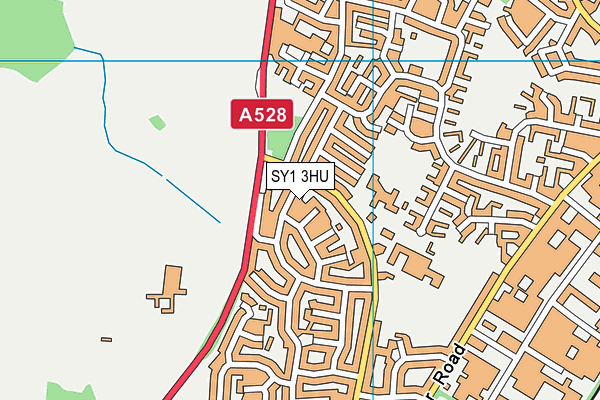SY1 3HU map - OS VectorMap District (Ordnance Survey)