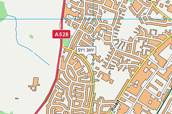 SY1 3HY map - OS VectorMap District (Ordnance Survey)