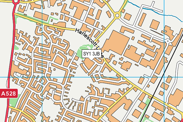 SY1 3JB map - OS VectorMap District (Ordnance Survey)