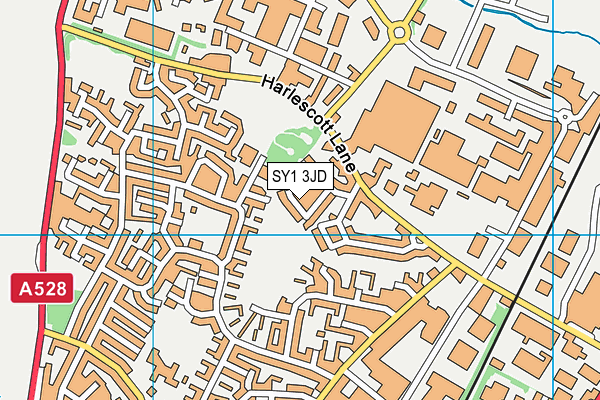 SY1 3JD map - OS VectorMap District (Ordnance Survey)