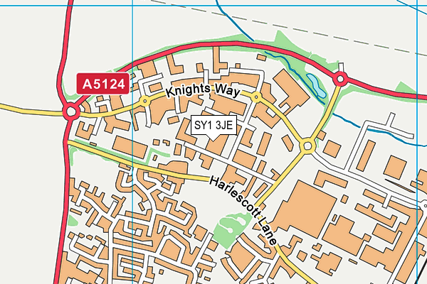 SY1 3JE map - OS VectorMap District (Ordnance Survey)