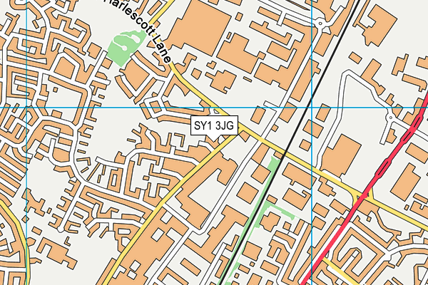 SY1 3JG map - OS VectorMap District (Ordnance Survey)