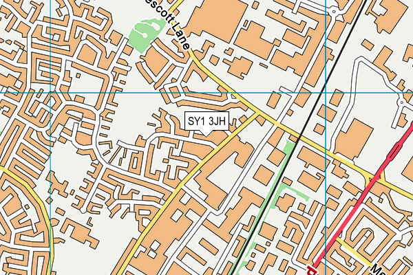 SY1 3JH map - OS VectorMap District (Ordnance Survey)