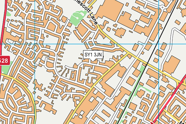 SY1 3JN map - OS VectorMap District (Ordnance Survey)