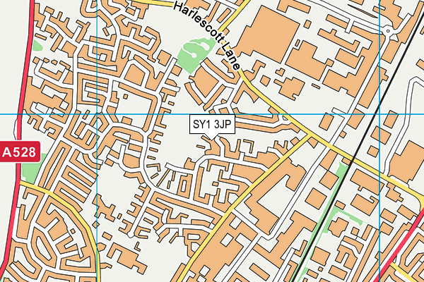 SY1 3JP map - OS VectorMap District (Ordnance Survey)