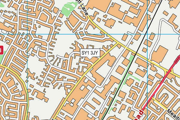 SY1 3JY map - OS VectorMap District (Ordnance Survey)
