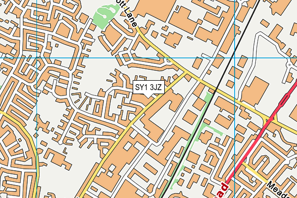 SY1 3JZ map - OS VectorMap District (Ordnance Survey)