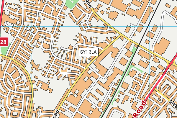 SY1 3LA map - OS VectorMap District (Ordnance Survey)