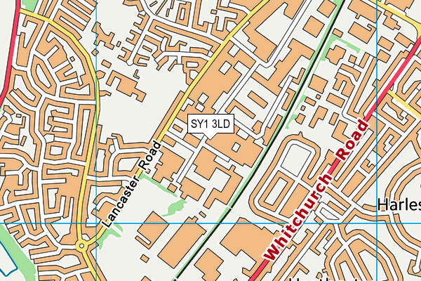 SY1 3LD map - OS VectorMap District (Ordnance Survey)