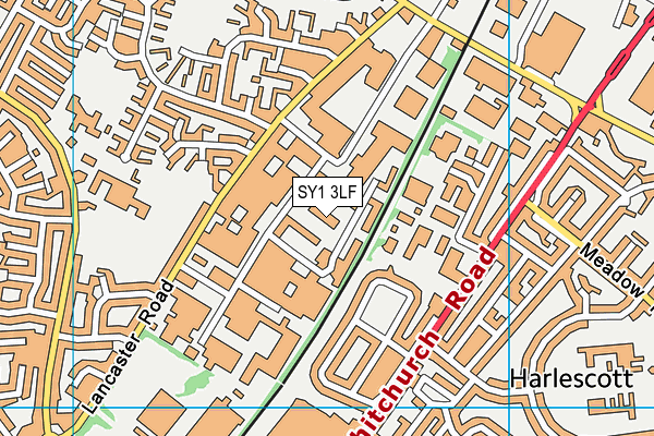 SY1 3LF map - OS VectorMap District (Ordnance Survey)