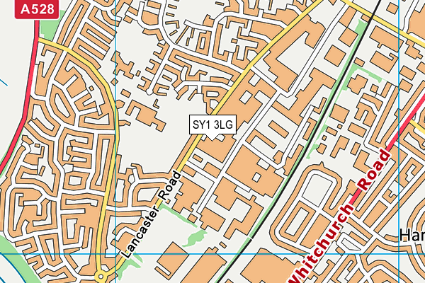 SY1 3LG map - OS VectorMap District (Ordnance Survey)