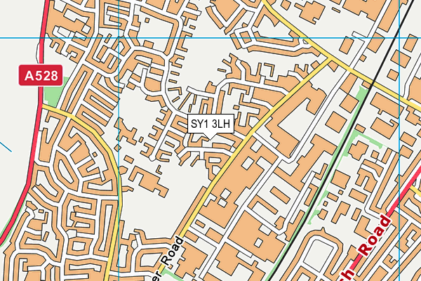 SY1 3LH map - OS VectorMap District (Ordnance Survey)