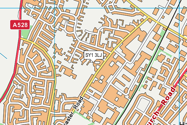 SY1 3LJ map - OS VectorMap District (Ordnance Survey)