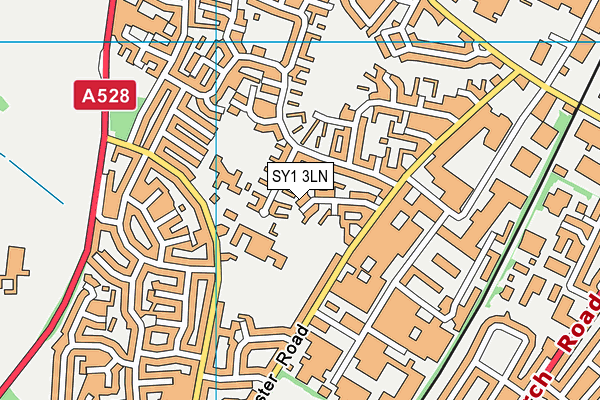 SY1 3LN map - OS VectorMap District (Ordnance Survey)